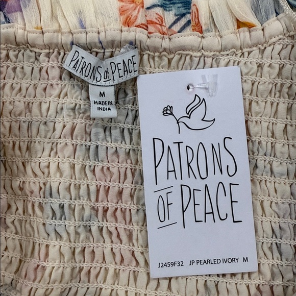 Patrons of Peace Floral Maxi Dress Corset Spaghetti Straps Size M Cottagecore - Picture 8 of 8